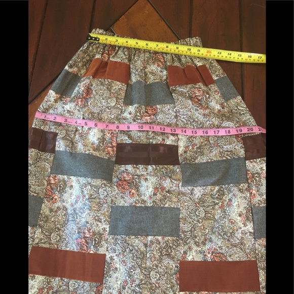 VTG Mr. Hank Patchwoork Cottage Core Maxi Skirt. - Picture 4 of 8